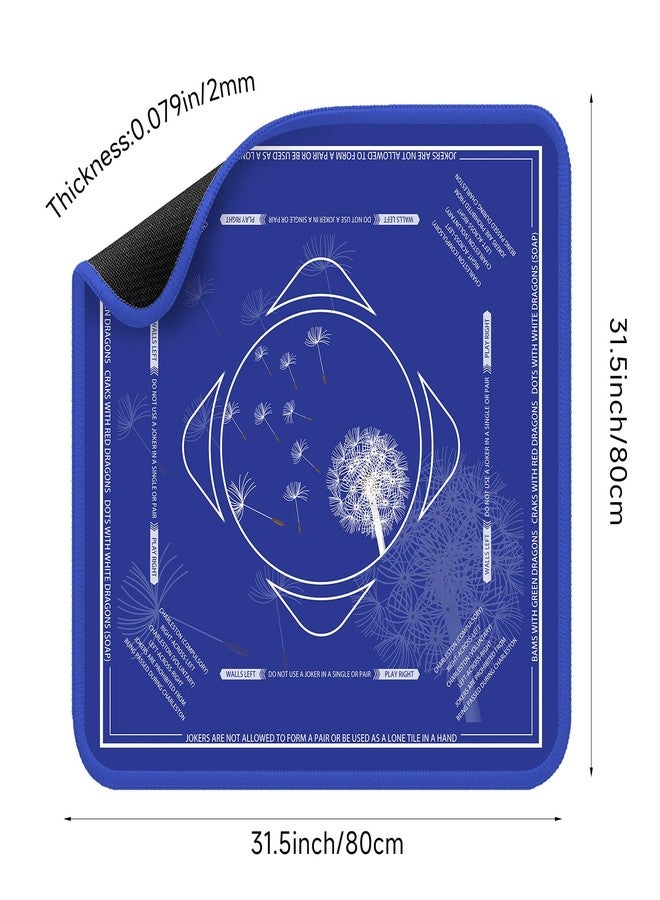molovsiny Mahjong Mat 31.5 Inch Square - Non-Slip Durable Table Cover for Mahjong/Card/Domino Games, Rolled Shipping with Storage Pockets & Noise Reduction, Premium Gift for Women (Dandelion Drift) - Image 2